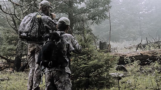 Tracking an owl growler in New Mexico wilderness wearing SIXSITE hunting gear