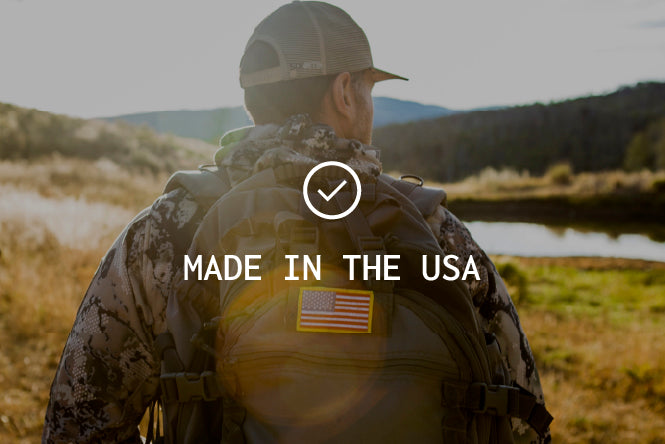 man walking in outdoors with american backpack