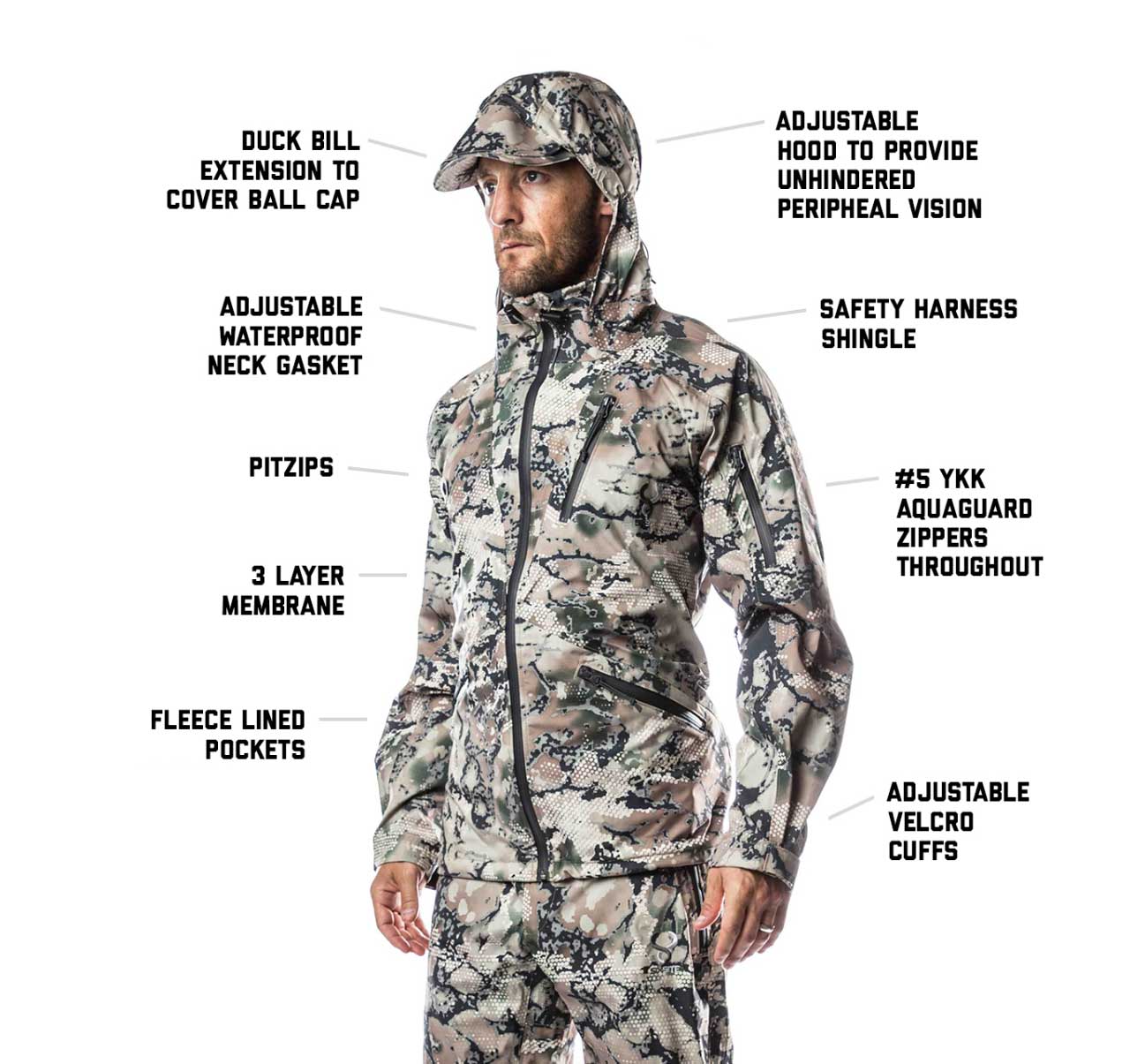 Packable rain clearance gear for hunting